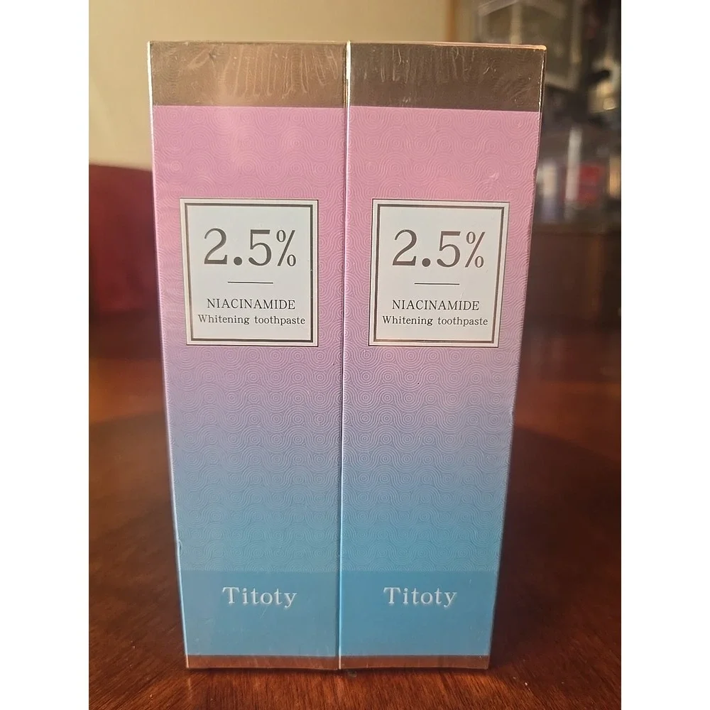 2Pcs Niacinamide Mint Whitening Toothpaste Fresh Breath‎ Gentle Care Teeth Clean